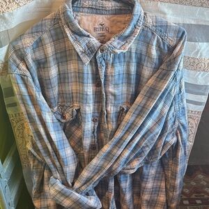 RedHead Casual Blue and Gray Plaid Shirt